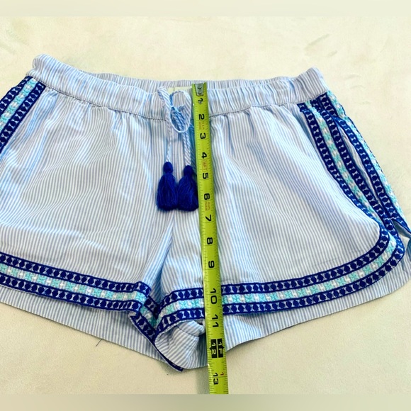 Vineyard Vines Sea Spray Blue Stripe Pull On Shorts Womens Sz Small Embroidered - Picture 8 of 10